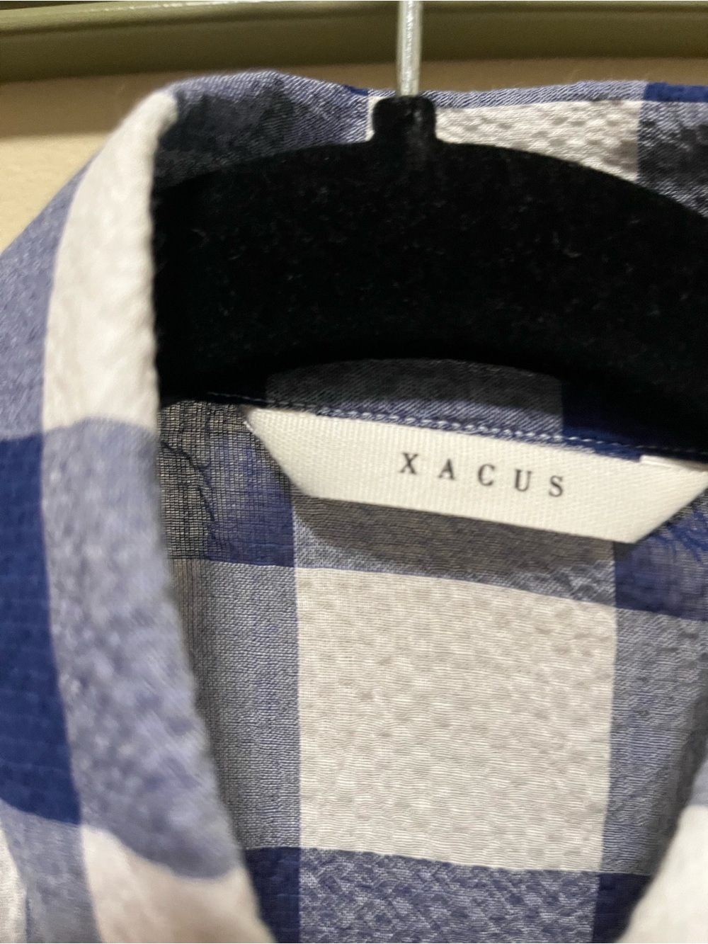 Xacus women’s  Blue and White Check camp shirt